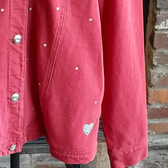 Dream Jeannes Quacker Factory Red Rhinestone Jacket - Picture 3 of 6